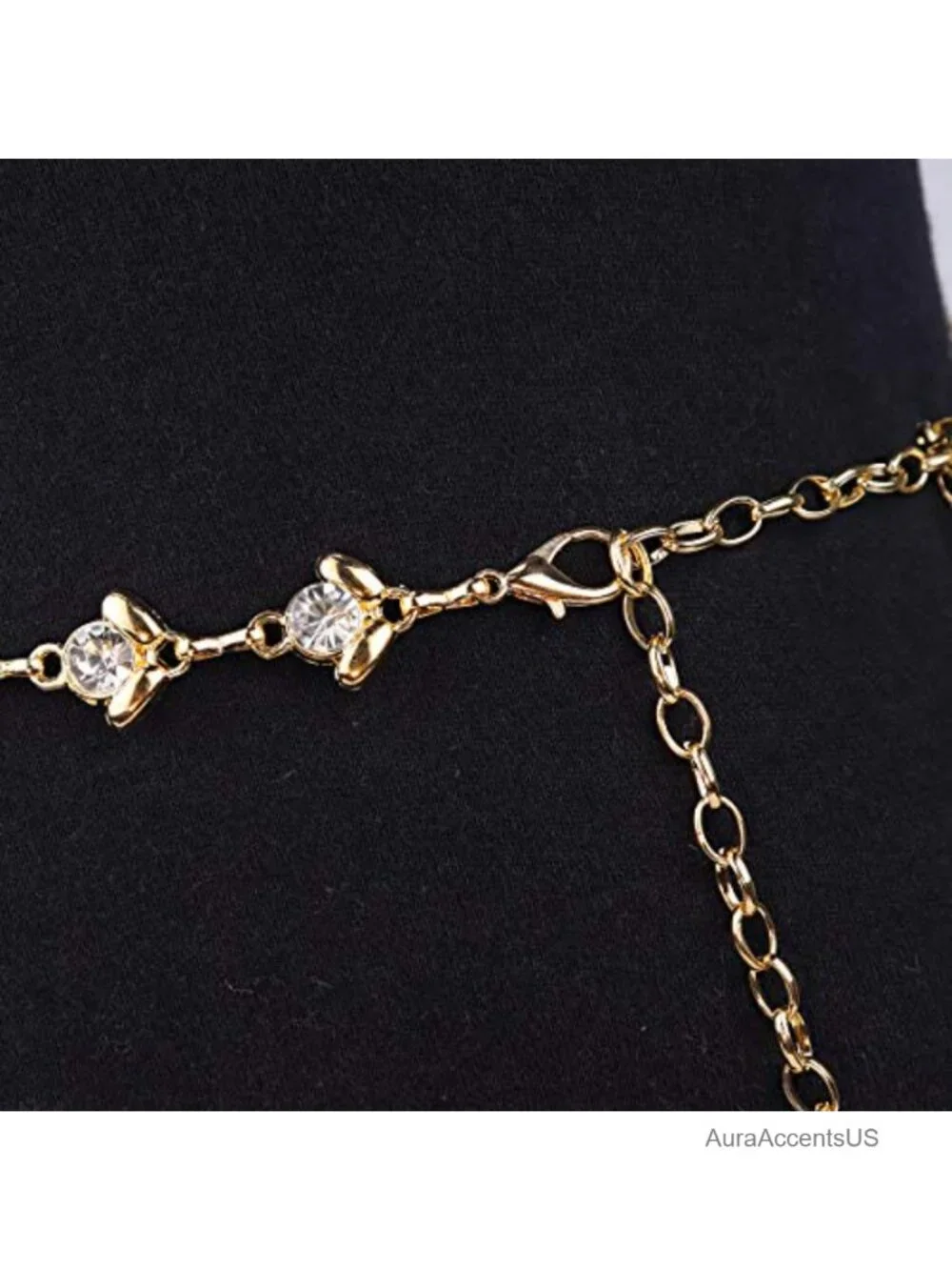 Rhinestone Crystal Chain Waist Belt for Dress Party Gift